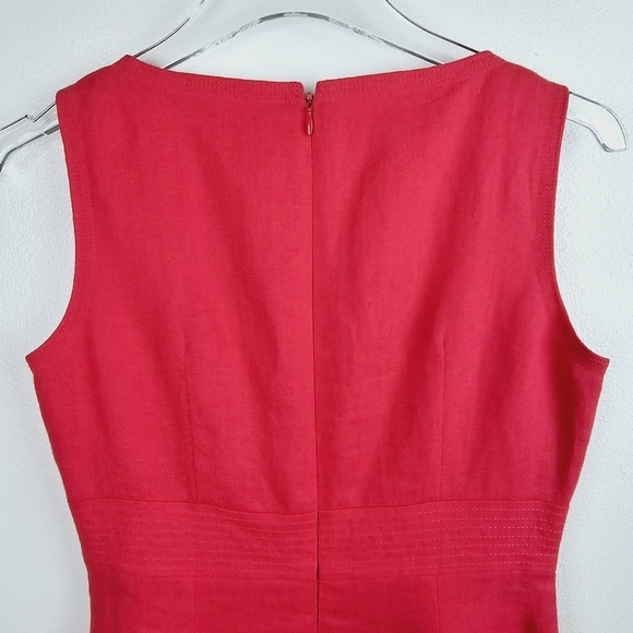 Talbots Petites Pink Irish Linen Sleeveless Dress, size 2 - Picture 8 of 12